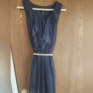 Iz Byer Blue and White Sleeveless Sundress